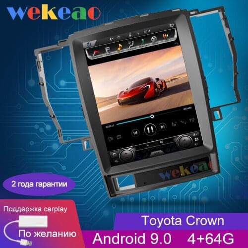 Wekeao Vertical Screen Tesla Style 10.4'' Android 8.1 Car Dvd Multimedia Player For Toyota Crown Radio Automotivo 2008-2012