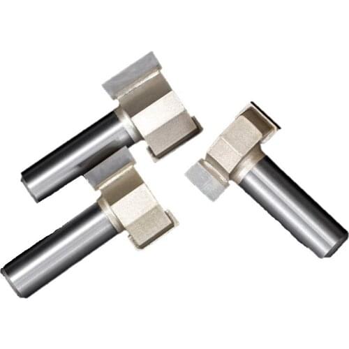 1/2 1/4 Handle T-shape Tungsten Steel Woodworking Tool Milling Cutter for Encarving Trimming Machine Gong Slotting Router Bit