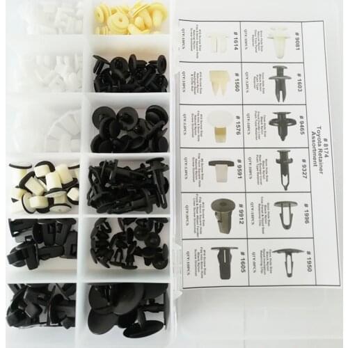 146pcs Plastic Fender Liner Fastener Rivet Push Clips Retainer 18 Pcs Trim Panel & Hood Seal Clip