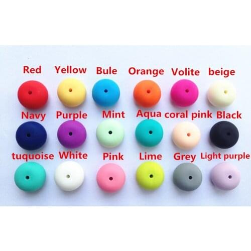 20mm BPA Free Food Grade Baby Teether Silicone Beads Wholesale 100pcs/lot silicone teething beads for Jewelry FDA free shipping