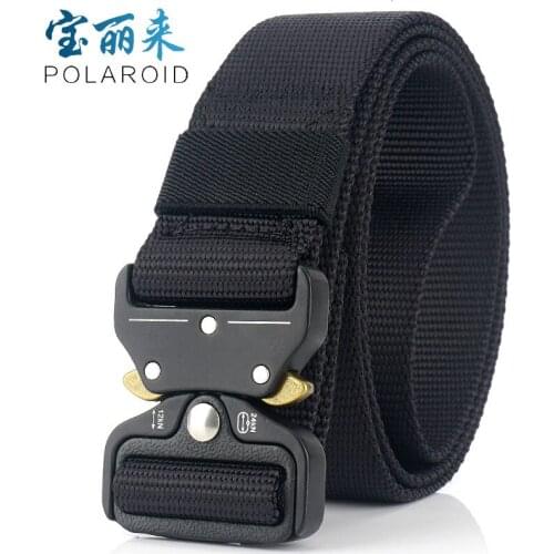 2021 New Nylon Tactic Belt Plastic Buckle Army Military Fans Male Young Mens Outdoor Sports Training Hook Belt High Quality