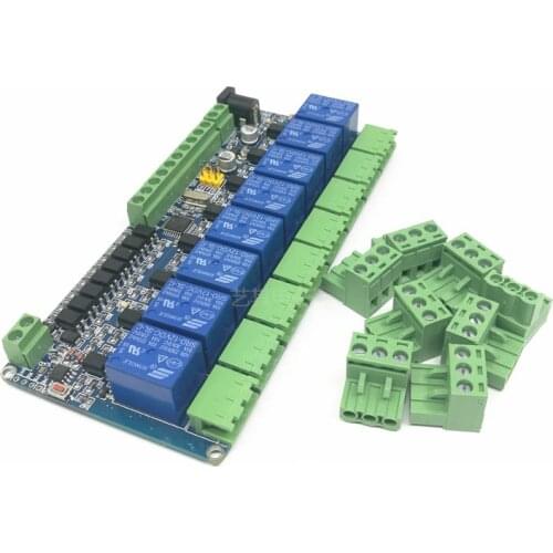 1PCS Modbus rtu 8-channel relay module 485 TTL communication 8-channel input relay module