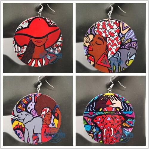 Free Shipping!Fashion Newest DST wooden Earrings