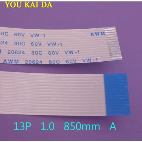 5pcs New FFC FPC flat flexible cable 1.0mm pitch 13 pin A Reverse / Anisotrop Length 850mm Ribbon 13P Flex Cable