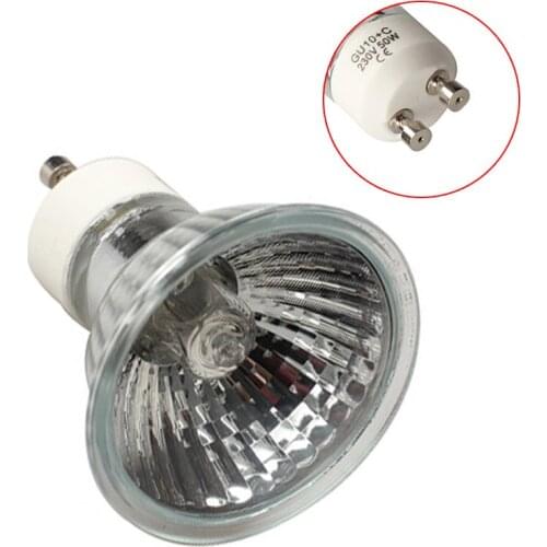 GU10+50W Halogen Lamp Bulb High Bright 2700K High Efficiency Clear Glass Lights Warm White Home Light Bulbs AC220-240V New Super