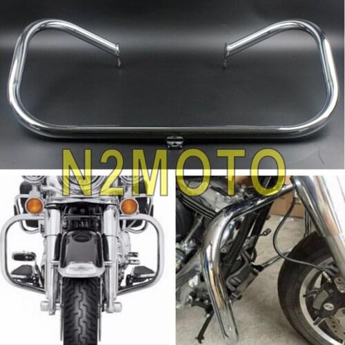 Chrome Motorcycle Engine Highway Crash Guard Bar 32mm Bumper Protection For Harley Touring Road King Street Glide 2009-2017