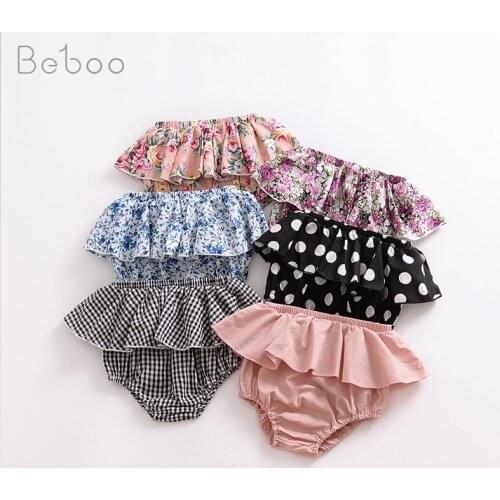 Summer Ins Baby Girls Shorts 6 Color Flowers Children Underwear Clothes 2021 Cute Toddler Loose Clothing Home Wear Infants 2-5y