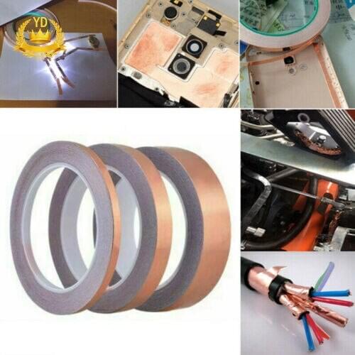 30M Adhesive Conductive Copper Foil Tape EMI Anti-static Single-sided Repair Tape