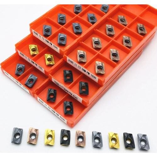 10PCS R390 11T308M PM 1130/1010/1040/1030/1025 Indexable end mill with carbide insert end mill R390 11T304M PM4240
