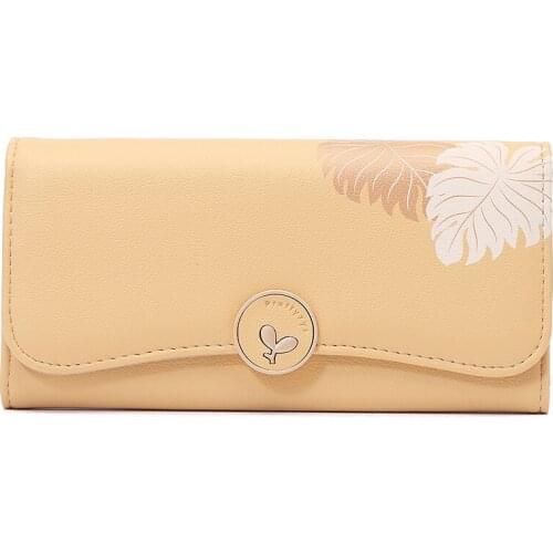 Brand Women Long Wallet Many Departments Card Holder Carteira Female Flower Fresh Wallet Women Purse High Quality Ladies Purses