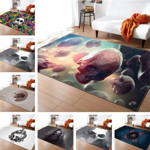 Creative Skull Delicate Europe Soft Carpet For Living Room Bedroom Kid Play Decorative Rug Home Floor Fashion Study Room Mat