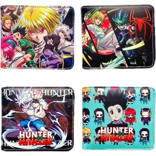 Cute Cartoon Anime HUNTER X HUNTER GON FREECSS Killua Zoldyck Wallet Fashion PU Leather Purse Cosplay Short Wallets Gift