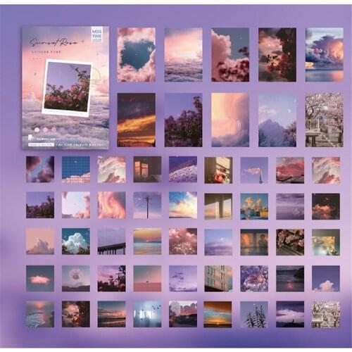 55pcs/1lot Kawaii Stationery Stickers Paris Diary Retro Ins Diary Decorative Mobile Stickers Scrapbooking DIY Craft Stickers