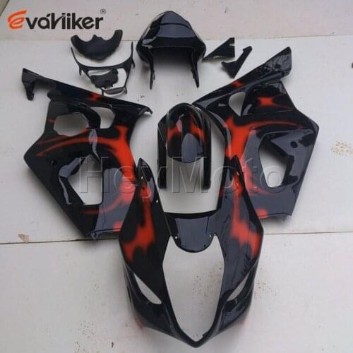 Motorcycle fairing for GSXR600750 2004 2005 GSXR600 04 05 K4 red flames ABS Plastic bodywork