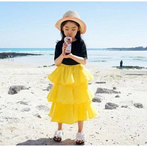 Baby Girl Clothes Summer Short Sleeve Solid Cotton Tops+Skirt 2pcs Sets Toddler Girl Kid Clothes Suits Vetement Enfant Fille