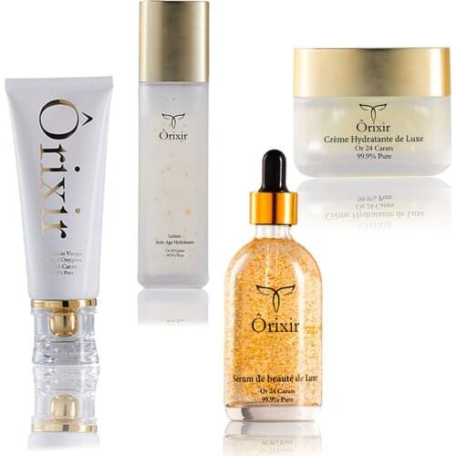 Orixir 24 Carat Pure Gold Facial Cleanser Anti Aging Moisturizing Lotion Repair Beauty Brightening and moisturizing kit