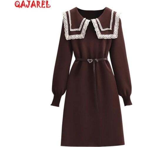 Модные вязаные платья QAJAREL China At AliExpress