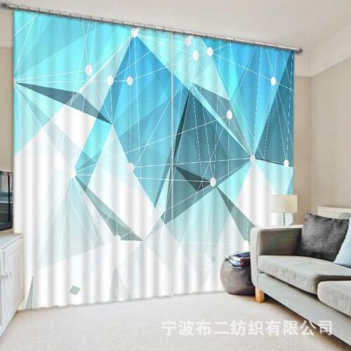 Luxury Chinese Modern simple diamond 3D Blackout Window Curtains for kids For Bedding room Living room Hotel Drapes Cortinas