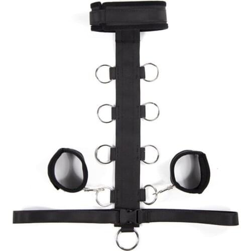 Sex Toys Flirting Toy Hand Straps Neck Brace Binding Waist Detachable Adjustable Height Nylon Sponge Handcuffs