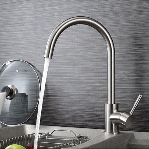 Stainless Steel Kitchen Mixer Taps Faucets Kitchen Sink Basin Swivel Mixer Tap Faucet 1126C