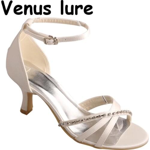 Wedopus Womens Wedding Mary Janes Size 8 Summer Sandals 6.5CM High Heeled