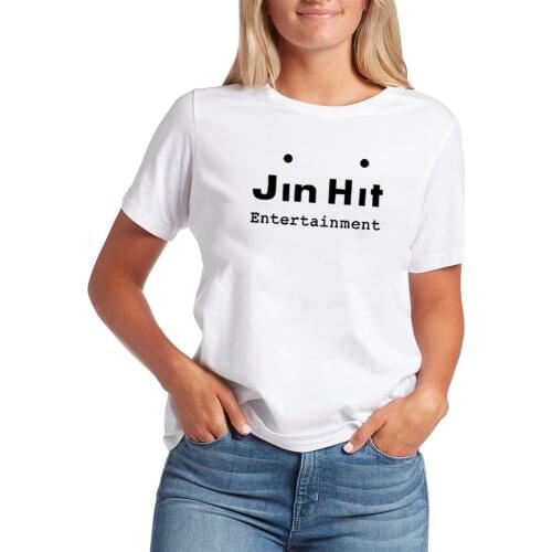 JinHit Funny T Shirt Women Harajuku Cotton Tshirt Women Shrot Sleeve Loose Black Lives Matter Shirt White t shirt femme T-shirt