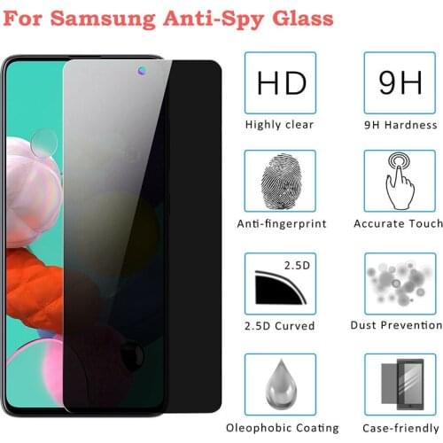 2PCS Anti Spy Tempered Glass For Samsung A51 A71 A21 A31 A11 A12 A32 M21 M51 Screen Protector For Samsung A51 A71 A01 A32 Film