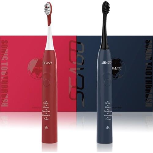 Seago Sonic Electric Toothbrush Two-engines Magnetic Core Oral Care Smart Adult Timer Brush Waterproof Brushes SG540