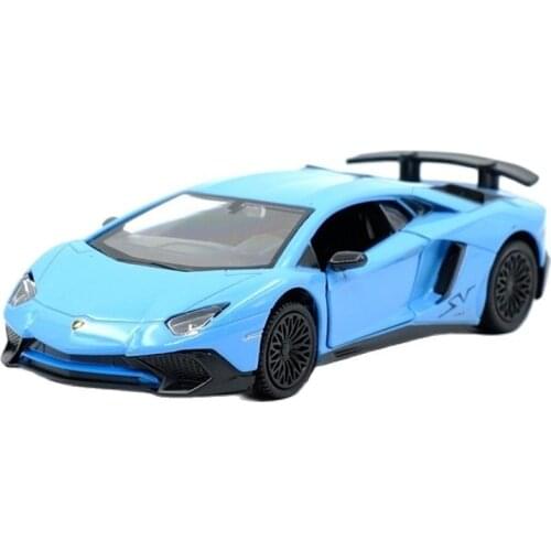 Lamborghini Aventador 1/36 Metal Pull Back Car Luxury Vehicle Diecast Model Toys for Collection Xmas Gift Office Home Decoration
