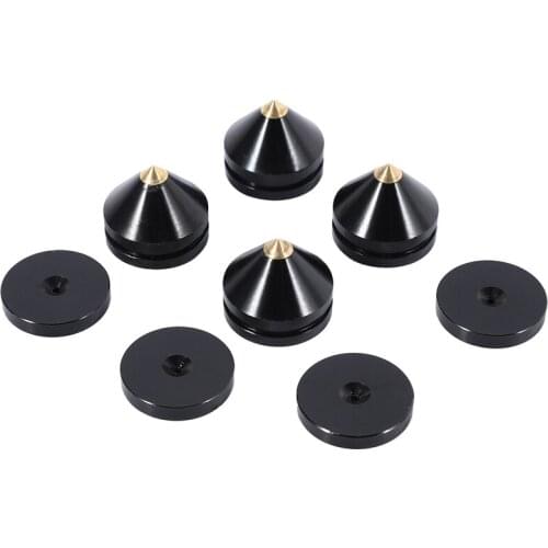 1 Sets Speaker Loudspeaker Spikes Stand Feets Audio Speaker Repair Parts Turntable DIY Speaker Stand Shock Pin Nails and Pads Ac