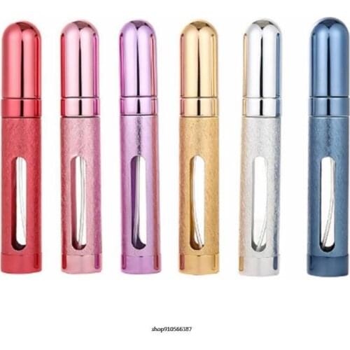 5Pcs Portable 6ml Perfume Atomiser Bottles 5 Color Refillable Mini Perfume Bottles Travel Fragrance Empty Spray Bottle Wholesale