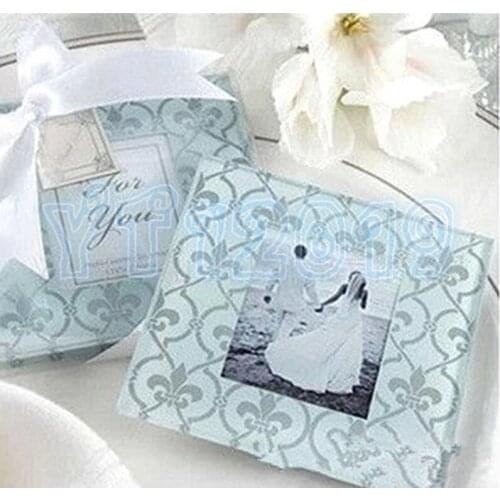 80sets=160pcs/lot Classic Glass Coasters/Photo Frame, Wedding Favors Gifts