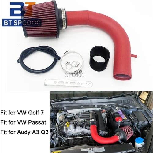 Car Cold Air Intake Pipe Kit With Air Filter Fits For Audi A1 A3 Q3 VW Golf 7 High Flow Replacement Aluminum Pipe