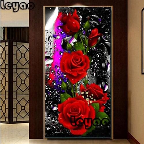 Big red peony flower 5d Diy diamond painting round square drill mosaic Cross stitch diamond embroidery Handicraft wall art gift