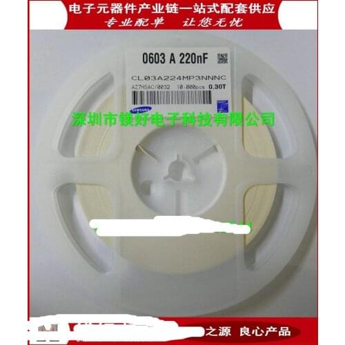 CL03A224KQ3NNNC CL03A224KP3NNNC ±10% CL03A224KQ3NNNH CL03A224KP3NNNH 0201 220nf 224K 0.22UF 6.3V 10V X5R SMD ceramic capacit