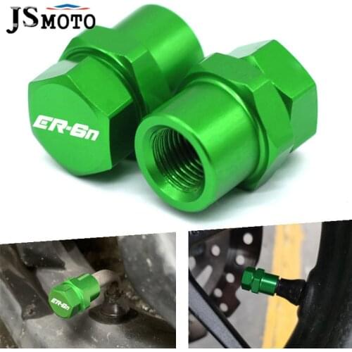For KAWASAKI ER-6N ER6N ER6F 6N 2012 -2020 Motorcycle Accessories CNC Tire Dust Waterproof Stem Caps Valve Air Port Cover