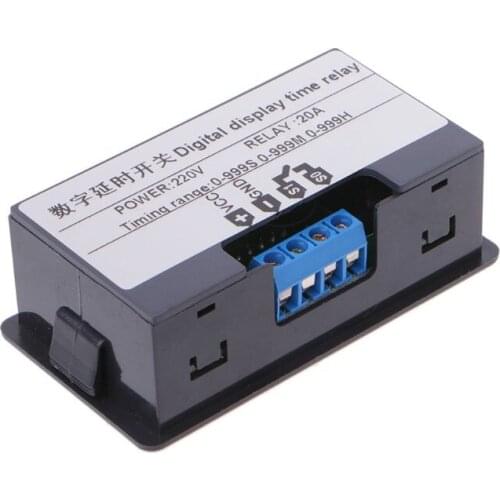 YYSD Timer Delay Relay Module Dual Digital LED Display Time Switch 0-999s 0-999m 0-999h Adjustable