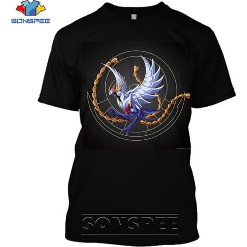 Anime Saint Seiya Series T shirt Men Women 3D Print Graphics Golden Fashion t shirt Cartoons Streetwear Casual Summer Tops Tees
