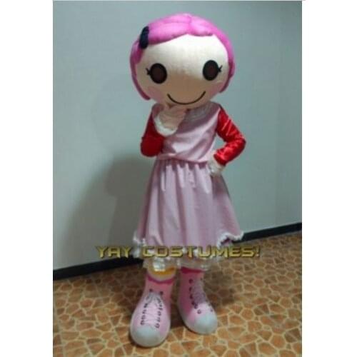 Pink Girl Lalaloopsy Mascot Costume, Advertising Costume,Cartoon Costume for sale Animal carnival free shipping