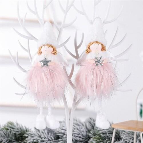 Navidad Home Decor Angle Dolls Santa Christmas Tree Hanging Ornaments Xmas Decoration for Home Pendant Noel Natal New Year Gifts