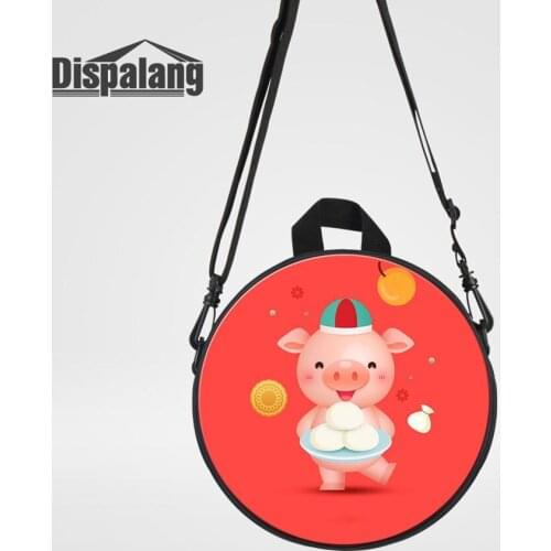 Girls Baby Mini Round Bagpack For School Cute Pig Small Messenger Bags For Kindergarten Toddler Piggy Animal Shoulder Handbags