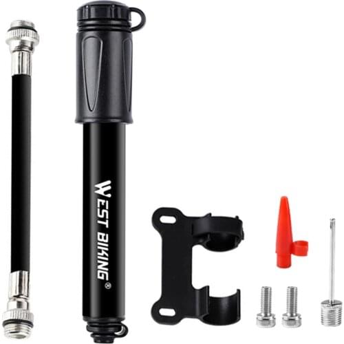 Mini Bicycle Pump 100PSI Lightweight Portable MTB Bike Tire Air Inflator with Hose for Schrader Valve Bicycle Accessories