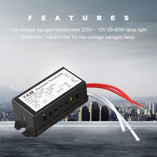 New AC 220V To 12V 20-50W Halogen Lamp Electronic Transformer LED Driver Power Supply For Low-Voltage Halogen Lamp without Plug