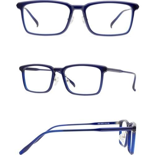 Belight Optical Men Women Acetate Classical Square Shape Retro Prescription Eyeglasses Spectacle Frame Eyewear 9626