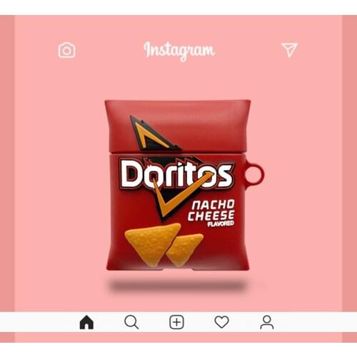 Cheese potato chip bag 3D silicone protective cover case for AirPods1 2 Pro charging box wireless Bluetooth headset cover