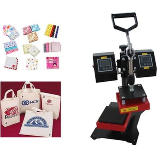 1T sock printing heat press transfer machine double heating plate heating rosin press heat transfer machine