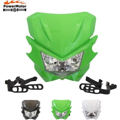Motorcycle Universal Headlight Headlamp For Kawasaki KLX125 KLX150 250 450 CRF RMZ YZF EXC Dirt Bike Motocross Enduro Off Road