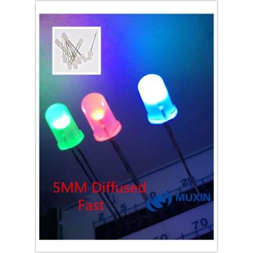 1000PCS x 5mm RGB 7 color Fast Flash Diffused Long Leg Ultra Bright LED light-emitting diode LED