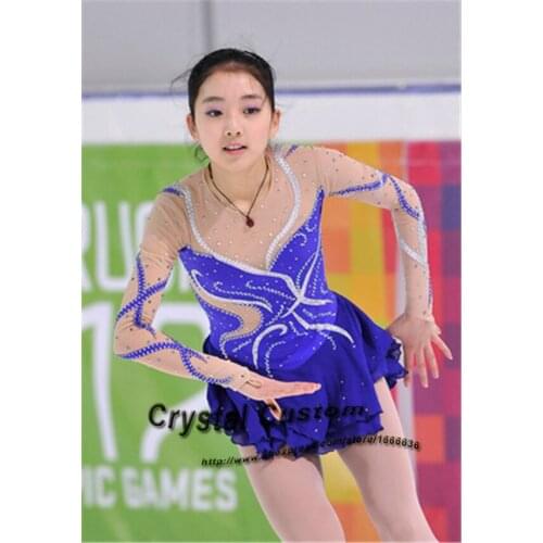 2016 Girls Figure Skating Dresses Fashion New Brand Vogue Figure Skating Competition Dress Customized DR3131