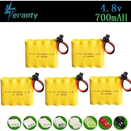 4.8v Rechargeable Battery For Rc toys Cars Tanks Robots Gun Rc Boat 700mah Ni-cd Battery AA 4.8v 700mah Batteries Pack 1-10PCS
